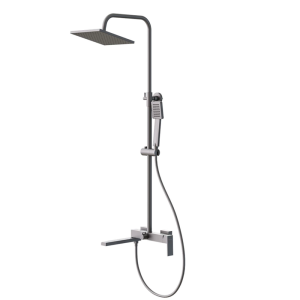 Душевая система Knotlor Stable с изливом Вороненая сталь KN-23/GM