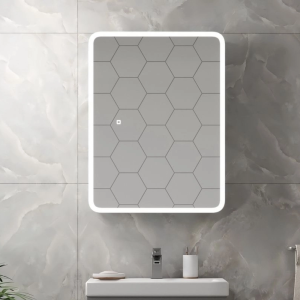 Шкаф зеркальный Агата Emotion 60 с сенсором и розеткой Белый МВК028