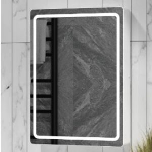 Шкаф зеркальный Агата Race 50 с механическим выключателем Белый МВК241