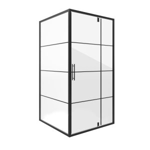 Душевой уголок Niagara Nova 100х100 Черный / Прозрачное NG-0200-08BLACK