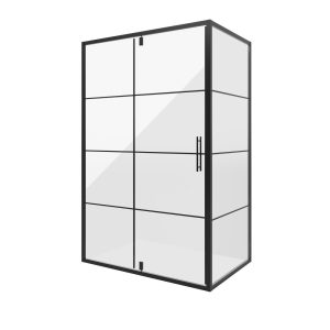 Душевой уголок Niagara Nova 120х80 Черный / Прозрачное NG-0220-08BLACK