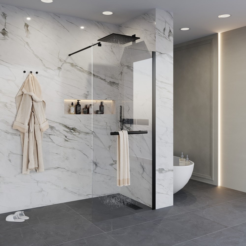 Душевая перегородка Niagara Nova 110 Черный / Прозрачное NG-681-11BLACK Душевая перегородка Niagara Nova 110 Черный / Прозрачное NG-681-11BLACK — изображение 2