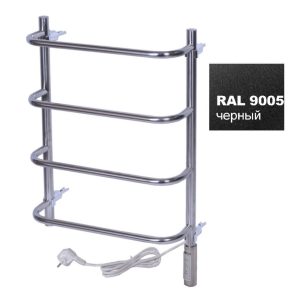 Полотенцесушитель электрический Тера Мост 40х60 ПСН диммер Черный матовый ПСН-12-01дч