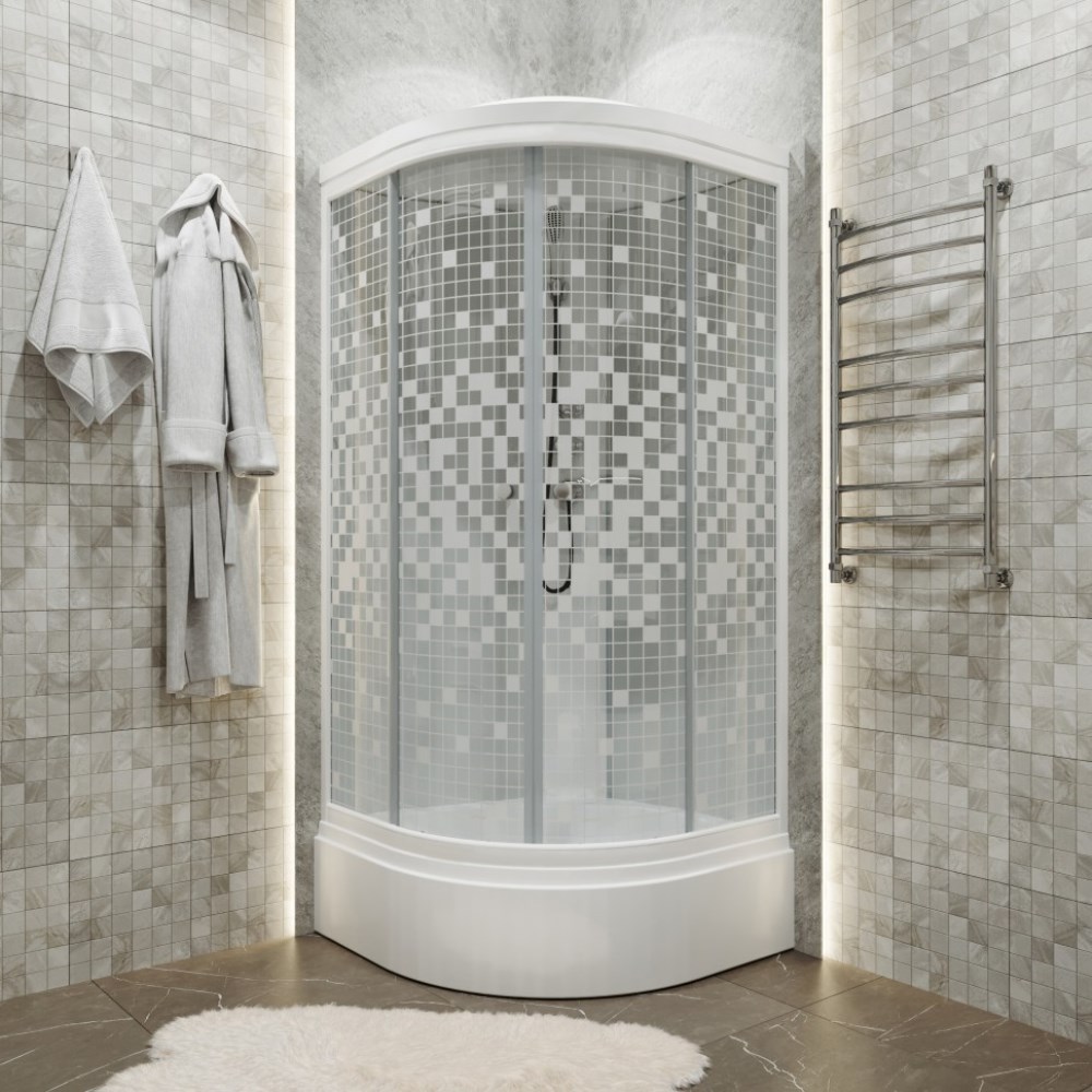 Душевая кабина Triton Мозайка В 100х100 Белый / С рисунком Щ0000061822 Душевая кабина Triton Мозайка В 100х100 Белый / С рисунком Щ0000061822