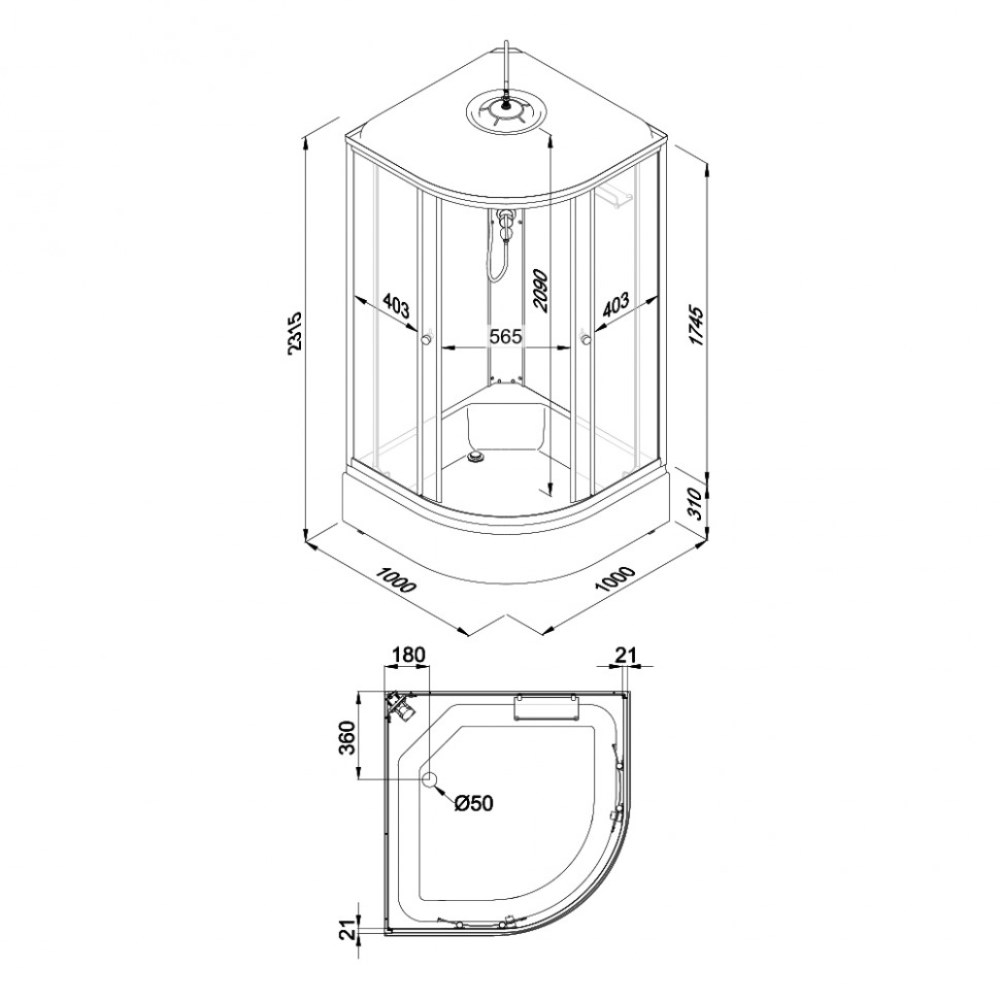 Душевая кабина Triton Мозайка В 100х100 Белый / С рисунком Щ0000061822 Душевая кабина Triton Мозайка В 100х100 Белый / С рисунком Щ0000061822 — изображение 6
