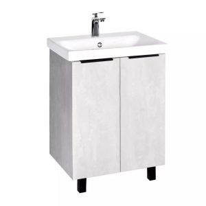 Тумба напольная Viant Берлин 60 с раковиной Moduo Цемент VBER60MDC-T2ST