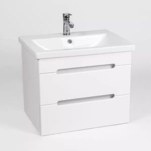 Тумба подвесная Viant Марсель 70 с раковиной Como Белый VMAR70CO-T2YP