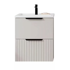 Тумба подвесная Viant Сицилия 50 с раковиной Moduo Капучино VSIC50MDCAP-T2YP