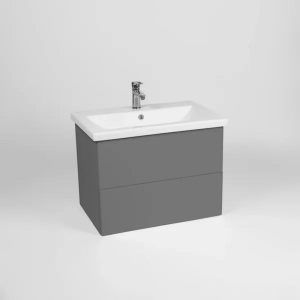 Тумба подвесная Viant София 60 с раковиной Como Графит VSOF60COG-T2YP