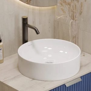 Раковина накладная Sanita Luxe Best Slim 40 Белый глянцевый WB.CT/Best/40-N.Slim/WHT.G/S1