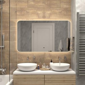 Зеркало Агата Burzhe 120 с бесконтактным сенсором холодная подсветка ЗЛП530 (ЗЛП3530)