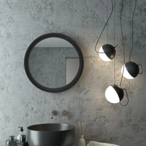 Зеркало Агата Planet Black 80 с бесконтактным сенсором Черный ЗЛП684